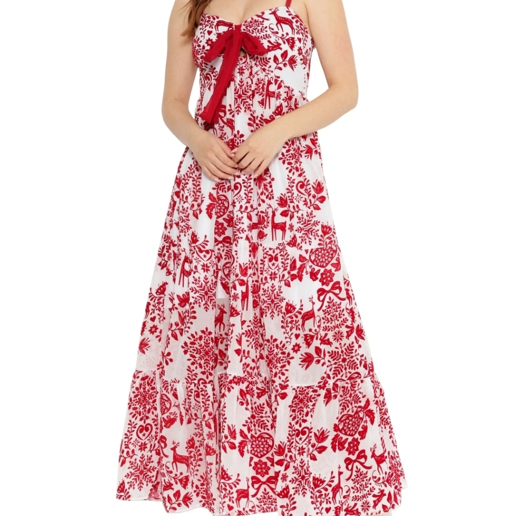 Blackmilk Flockmas Folk Tiered Maxi Dress. 16. NWT.